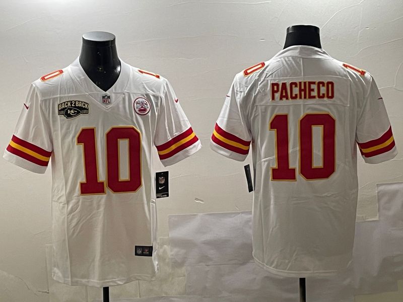 Men Kansas City Chiefs 10 Pacheco White Second generations 2025 Nike Limited NFL Jersey style 5